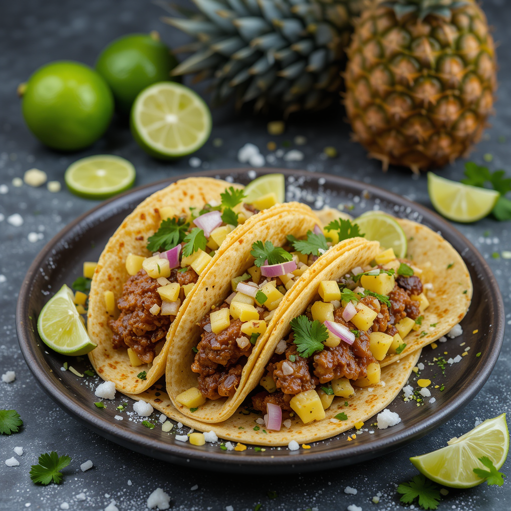 plato de tacos al pastor